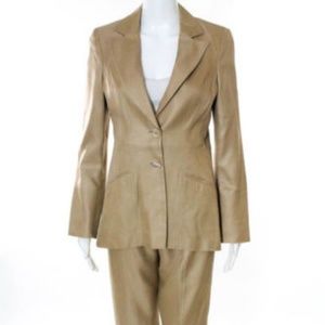 Valentino Champagne GOLD Imported Pant Suit SM 6